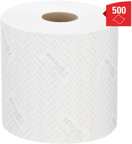 Poetspapier WypAll L10 1-laags 500 vel wit 7406-2