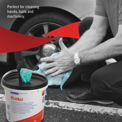 Reinigingsdoek WypAll emmer 1-laags 6x90 vel groen 7775-3