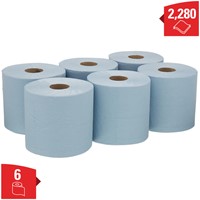 Poetspapier WypAll L20 2-laags 336 vel blauw 7302-2