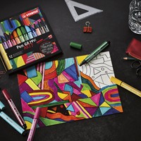 Viltstift STABILO Pen 68 /12 Max Arty assorti etui à 12 stuks-1