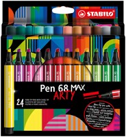 Viltstift STABILO Pen 68 Max Arty assorti etui à 24 stuks