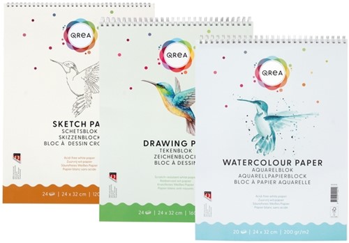 Schetsblok Qrea 24x32 120gr spiraal-3
