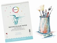 Aquarelblok Qrea 24x32 20 vel 200gr spiraal-1