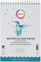 Aquarelblok Qrea A5 20 vel 200gr spiraal