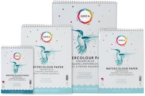 Aquarelblok Qrea A3 20 vel 200gr spiraal-2