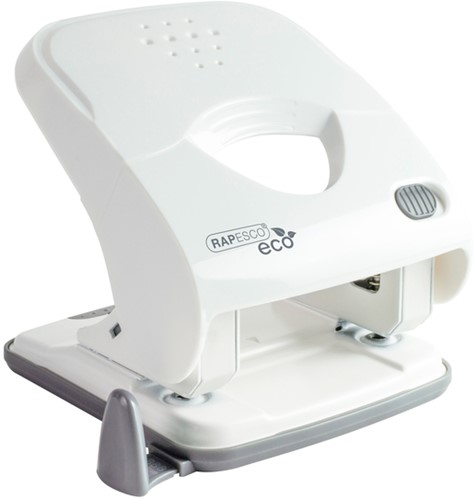 Perforator Rapesco Germ-Savvy Less Effort Eco X5-40ps antibacterieel 2-gaats wit