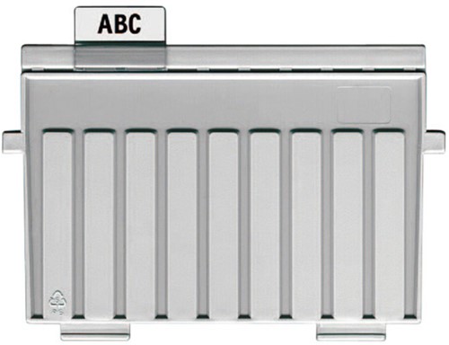 Scheidingsplaat kaartenbak Han A5 dwars lichtgrijs