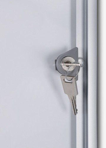 Vitrinebord Quantore voor binnen 6x A4 zilver-3