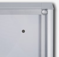 Vitrinebord Quantore voor binnen 8x A4 zilver-2