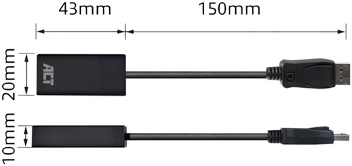 Adapter ACT DisplayPort naar HDMI 4K 0.15 meter-1