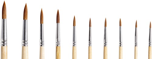 Penseel Qrea synthetisch haar set à 10 breedtes-3