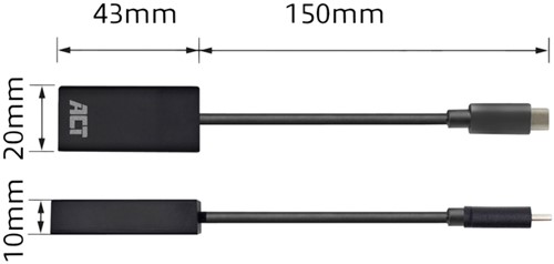 Adapter ACT USB-C naar HDMI 4K 60Hz 0.15 meter-1