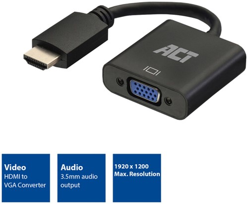 Adapter ACT HDMI naar VGA met audio 0.15 meter-3