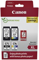 Inktcartridge Canon PG-575XL CL-576XL zw+kl+papier