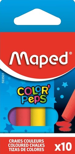 Schoolbordkrijt Maped Color'Peps set á 10 stuks assorti