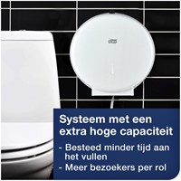 Toiletpapierdispenser Tork T1 jumbo wit 246040-1