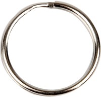 Sleutelring Creativ Company zilverkleurig 25mm 100 stuks-2