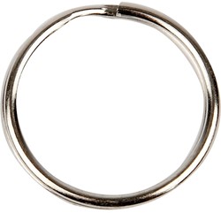 Sleutelring Creativ Company zilverkleurig 25mm 100 stuks