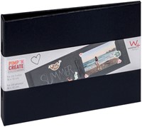 Fotoalbum walther design mini 24 foto's 13x18cm horizontaal zwart