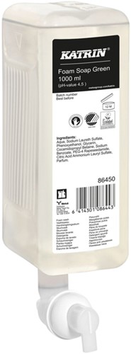Handzeep Katrin Green schuim 1000ml 86450