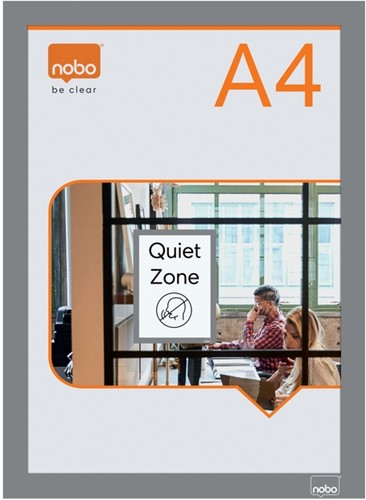 Infokader Nobo zelfklevend A4 zilver 2 stuks-2