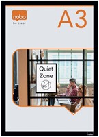 Infokader Nobo zelfklevend A3 zwart 2 stuks-2