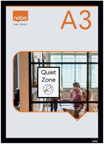 Infokader Nobo zelfklevend A3 zwart 2 stuks-10