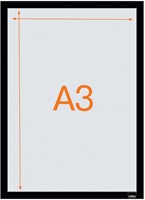 Infokader Nobo zelfklevend A3 zwart 2 stuks-3