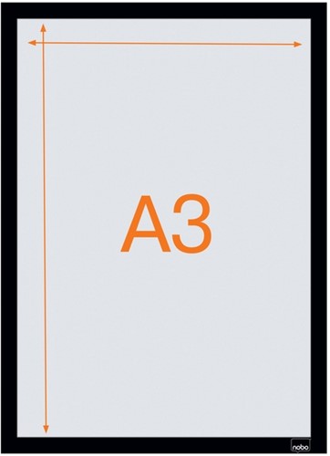 Infokader Nobo zelfklevend A3 zwart 2 stuks-3