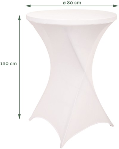 Tafelrok BRASQ voor statafel 80cm wit-2