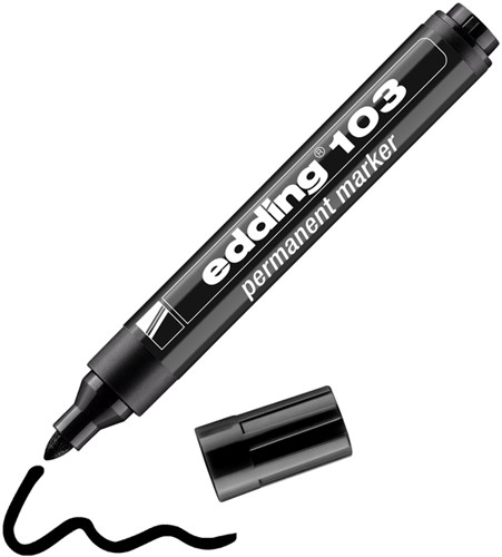Viltstift edding 103 rond medium zwart-3