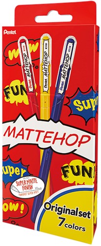 Gelschrijver Pentel K110 Mattehop  Fun Original M ass blister à 7st