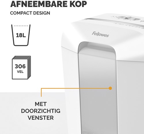 Papiervernietiger Fellowes Powershred LX70 snippers 4x40mm wit-3