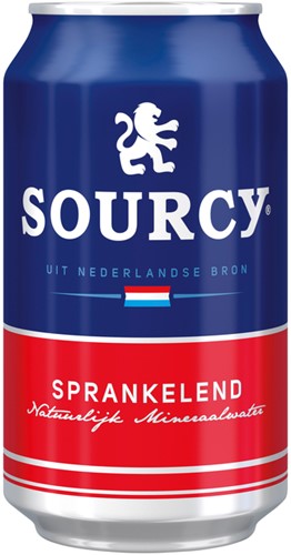 Water Sourcy rood blik 330ml