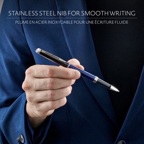 Rollerpen Waterman Hémisphère Colour Blocking black en white CT fijn-2