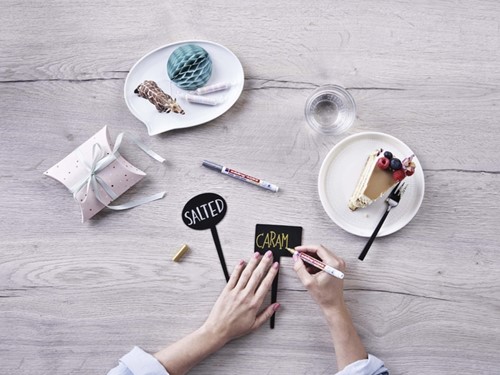 Krijtstift edding 4085 by Securit rond 1-2mm mtl assorti blister à 4st-4