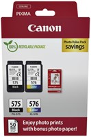 Inktcartridge Canon PG-575 CL-576 zw + kl + papier