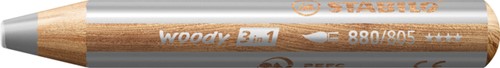 Kleurpotloden STABILO 880 woody 3 in 1 multitalent zilver