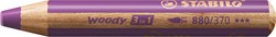 Kleurpotloden STABILO 880 woody 3 in 1 multitalent paars
