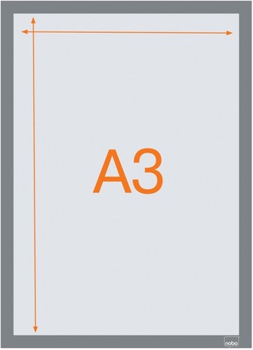 Infokader Nobo zelfklevend A3 zilver 2 stuks-6