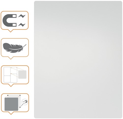 Whiteboard Nobo frameloos modulair magnetisch 60x45cm-7