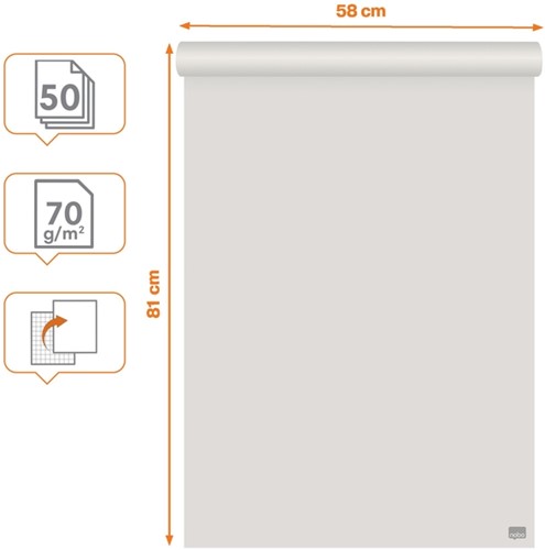 Flipoverpapier Nobo gerecycled 58x81cm dubbelzijdig rol 50 vel-5