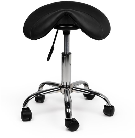 Zadelkruk Office laag harde wielen zw-2