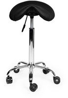 Zadelkruk Office hoog harde wielen zw-2