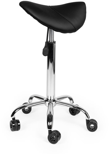 Zadelkruk Office hoog harde wielen zw-3