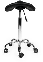 Zadelkruk Office hoog harde wielen zw-1