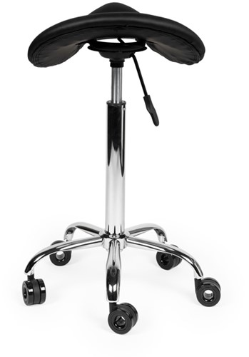 Zadelkruk Office hoog harde wielen zw-1