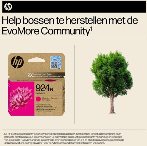 Inktcartridge HP 4K0U8NE 924E Evomore rood-1