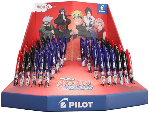 Rollerpen PILOT friXion ball Naruto medium 3 kleuren assorti