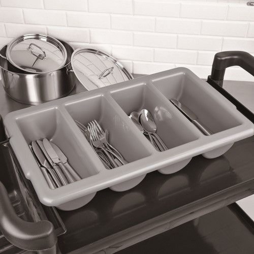 Bestekbak Olympia Kristallon 4 vakken GN 1/1 grijs-3